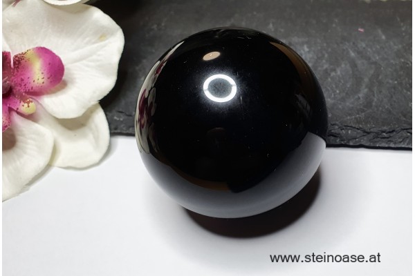 Kugel Obsidian schwarz Ø 60mm